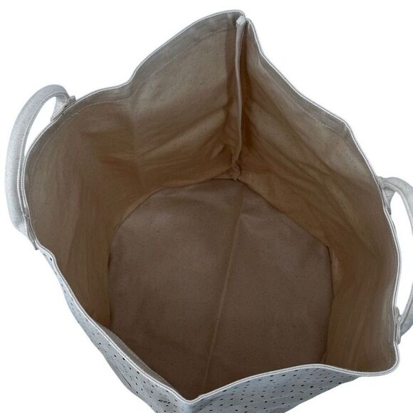 Kate Spade New York Black Dot Round Canvas Storage Bin 15"w x 10"h x 11.5"d NWT - Picture 11 of 14